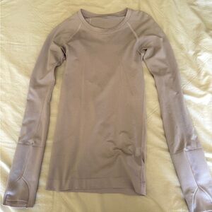 Lavender long sleeve lululemon swiftly tech hip length